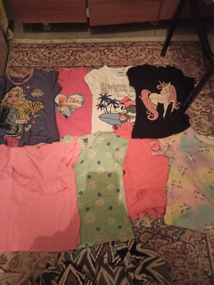 Kız Çocuk Pembe Kısa Kollu Baskılı Tişört - Görsel 3