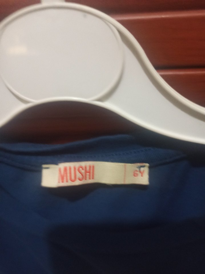 Kısa Kollu Mavi Kız Çocuk Tişört - Görsel 4