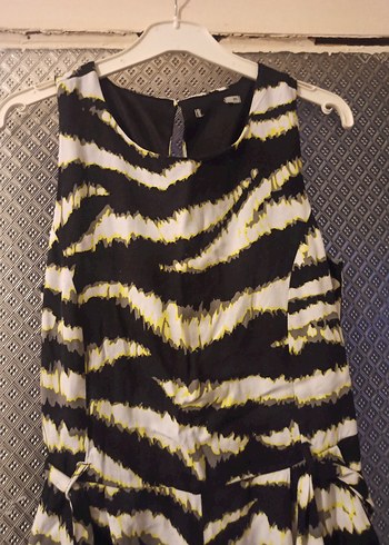 Zebra Desenli Uzun Kadın Tulum - Görsel 5