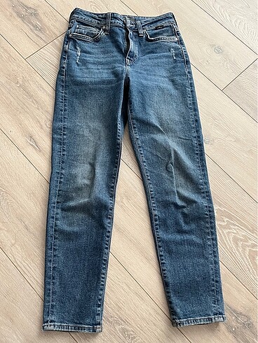 Kadın mom jeans kot pantolon
