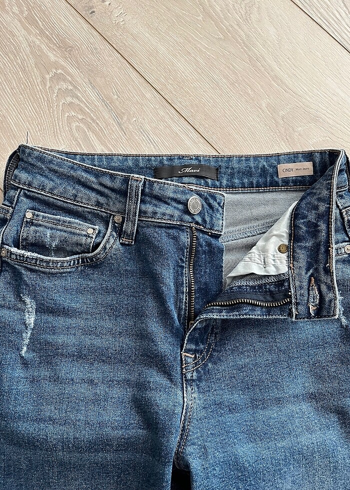 Kadın mom jeans kot pantolon - Görsel 3