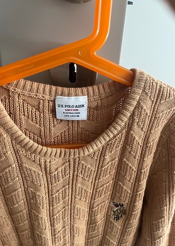 Açık kahve rengi, triko erkek çocuk kazak - Görsel 2