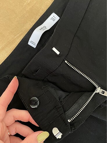 40 Beden siyah Renk Mango Slim Fit Pantolon