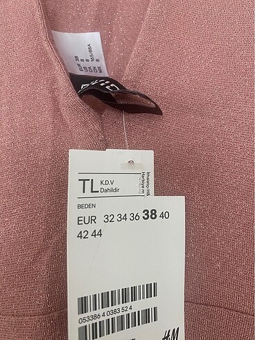 38 Beden H&M Simli Likra Elbise