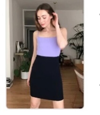 40 Beden Renk bloklu elbise