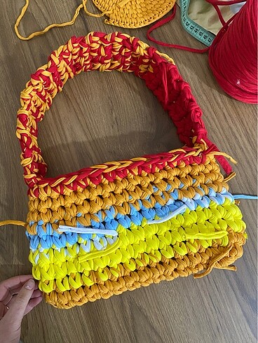 Pinterest penye ip çanta