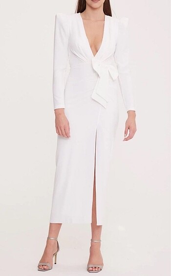 ALFA BETA MARKA BEYAZ VATKALI  ELBİSE - Görsel 7