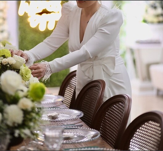 ALFA BETA MARKA BEYAZ VATKALI  ELBİSE - Görsel 2