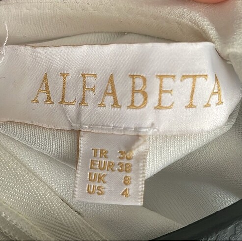 ALFA BETA MARKA BEYAZ VATKALI  ELBİSE - Görsel 6