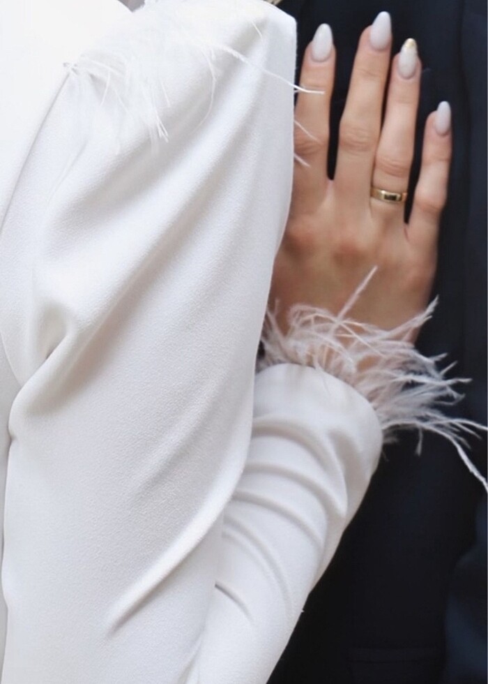 ALFA BETA MARKA BEYAZ VATKALI  ELBİSE - Görsel 4