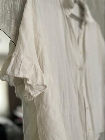 Beyaz kısa kol gömlek - Görsel 2