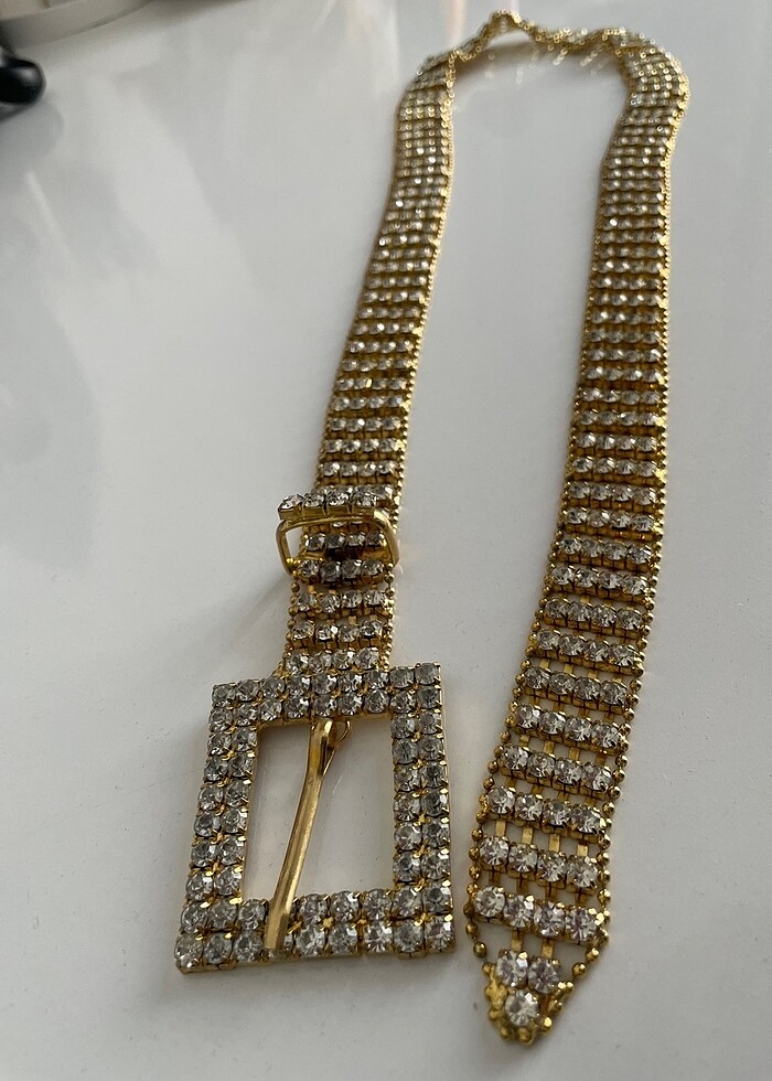 Gold taşlı kemer - Görsel 2