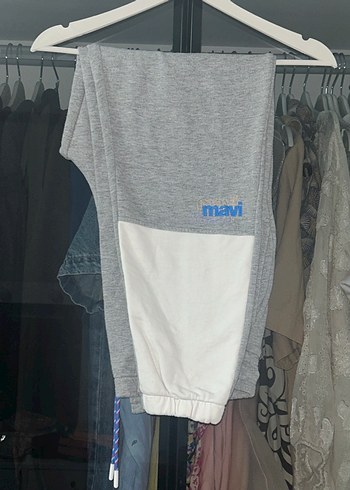 Mavi Gri Baskılı Kadın Eşofman Altı - Görsel 4