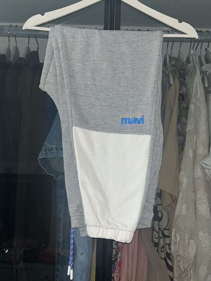 Mavi Gri Baskılı Kadın Eşofman Altı - Görsel 4