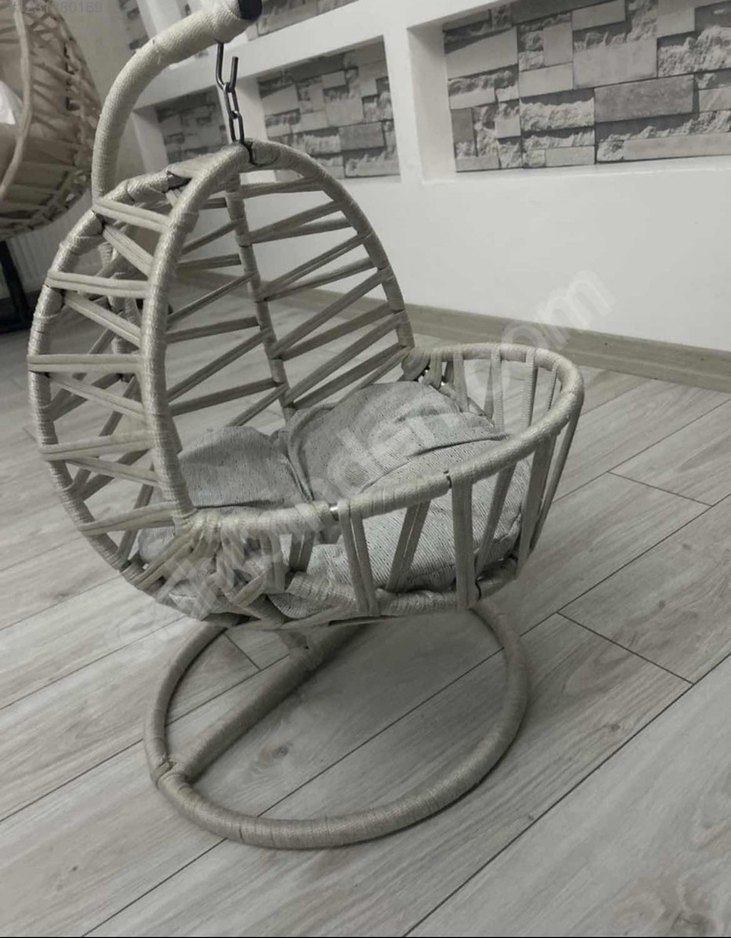 Gri Hasır kedi  yatağı salıncağı - Görsel 2