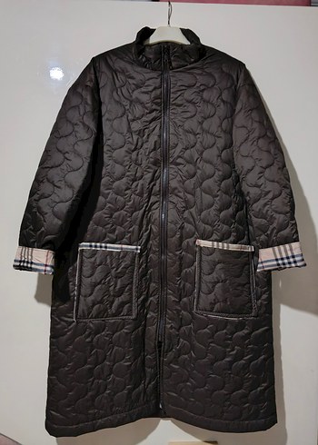 Kahverengi Uzun Fermuarlı Kadın Ceket - Görsel 2