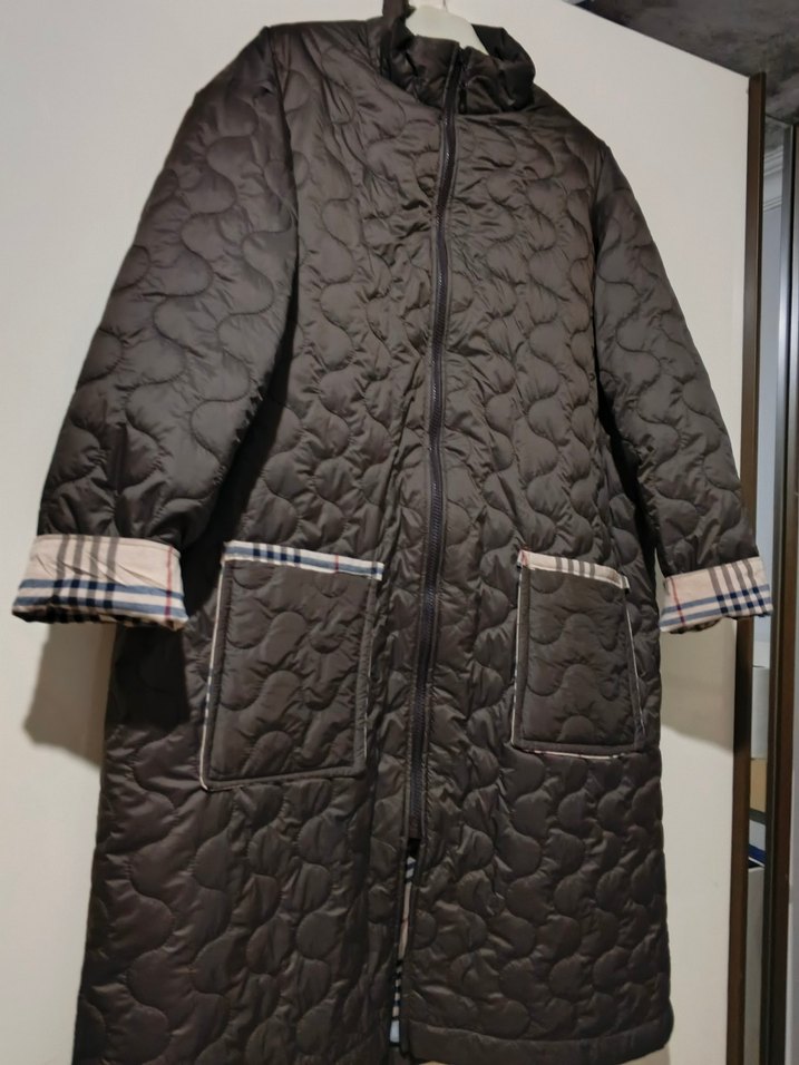 Kahverengi Uzun Fermuarlı Kadın Ceket - Görsel 4