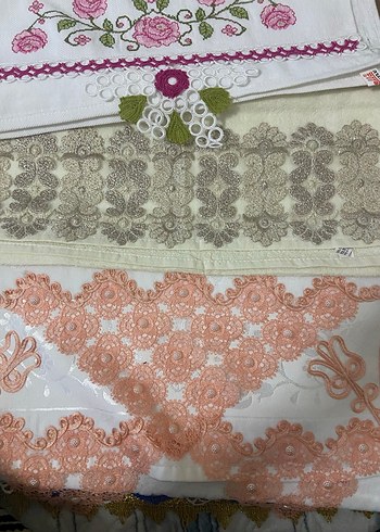 Nakışlı Beyaz Havlu Seti - Görsel 3