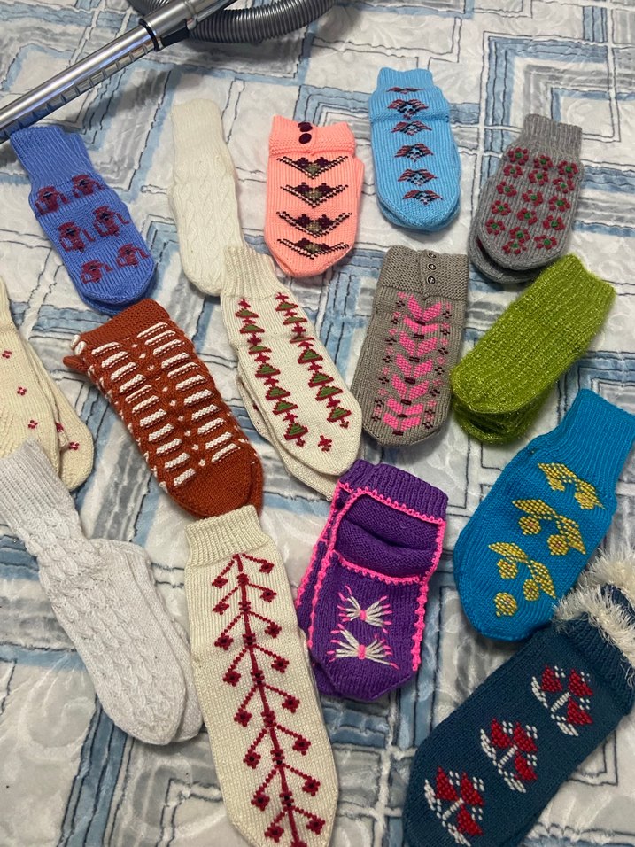 Renkli Nakışlı Örgü Kadın Terlik - Görsel 2