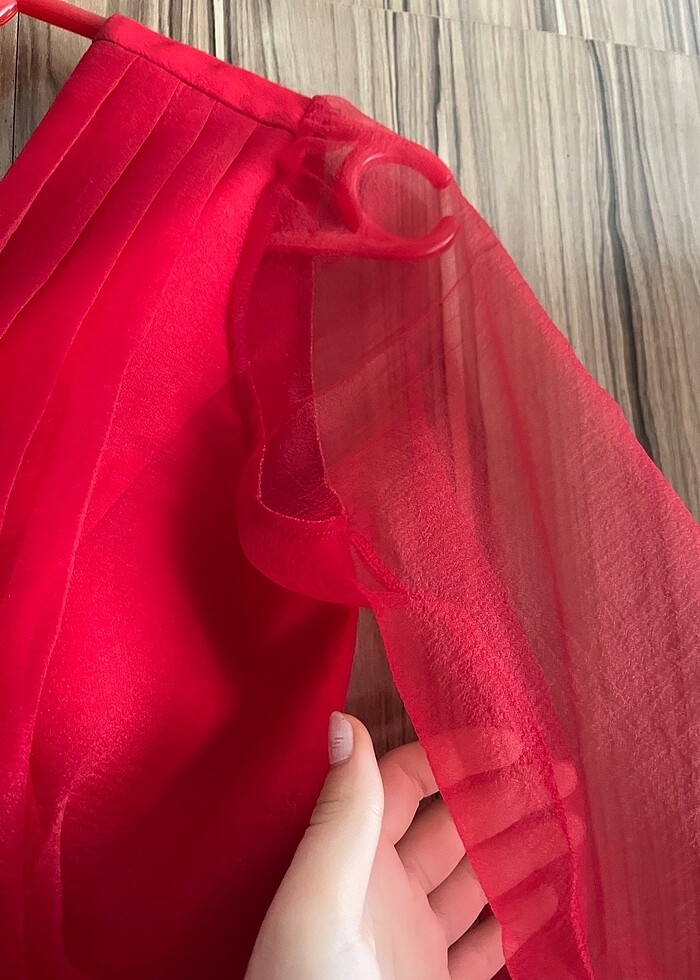 Kırmızı tül elbise/abiye - Görsel 5