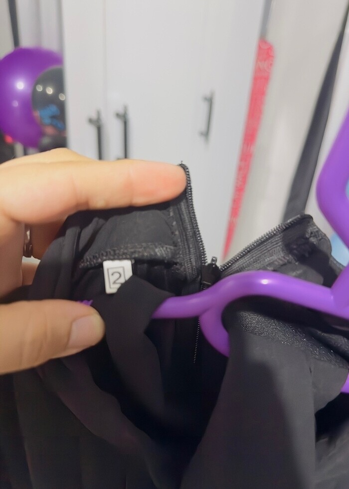 Tesettür siyah elbise abiye - Görsel 5