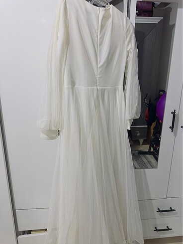 Tesettür nikah elbisesi şık - Görsel 5