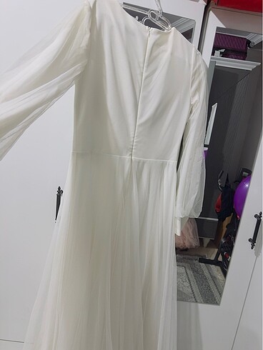 Tesettür nikah elbisesi şık - Görsel 6