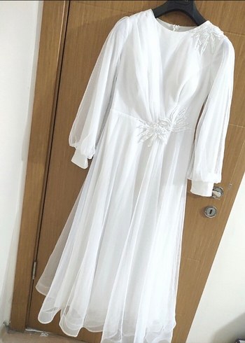 Tesettür nikah elbisesi şık - Görsel 8