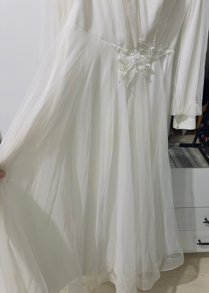 Tesettür nikah elbisesi şık - Görsel 4