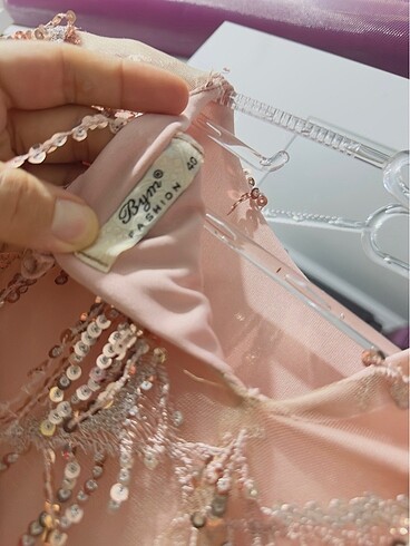 Tesettür pullu abiye after kına elbisesi - Görsel 8