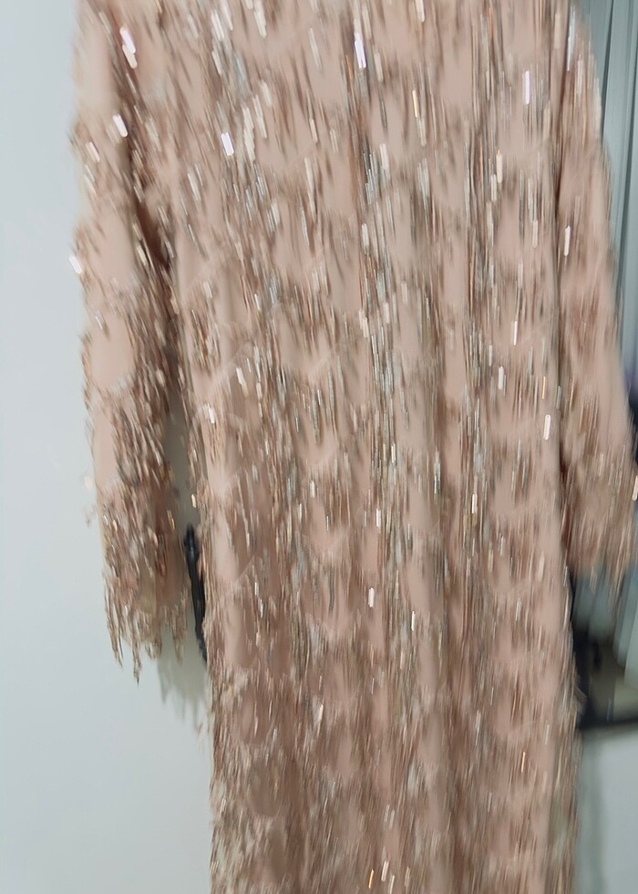 Tesettür pullu abiye after kına elbisesi - Görsel 4