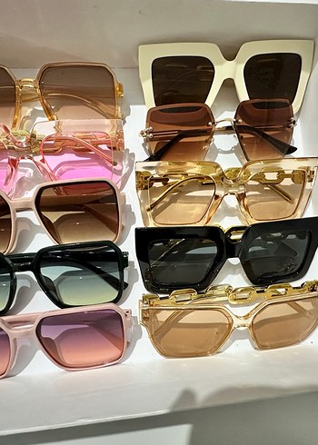 Kadın Parlak Modern Klasik Çok Renkli Gözlükler - Görsel 4