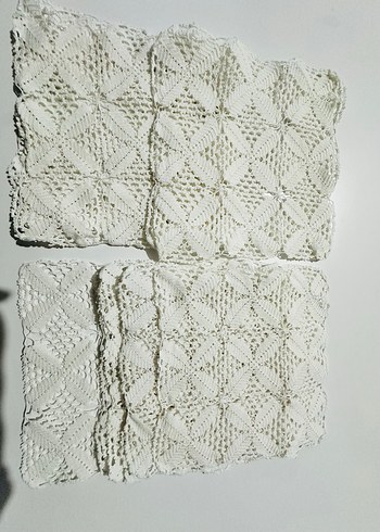 El Yapımı Beyaz Örgü Örtü dantel - Görsel 4