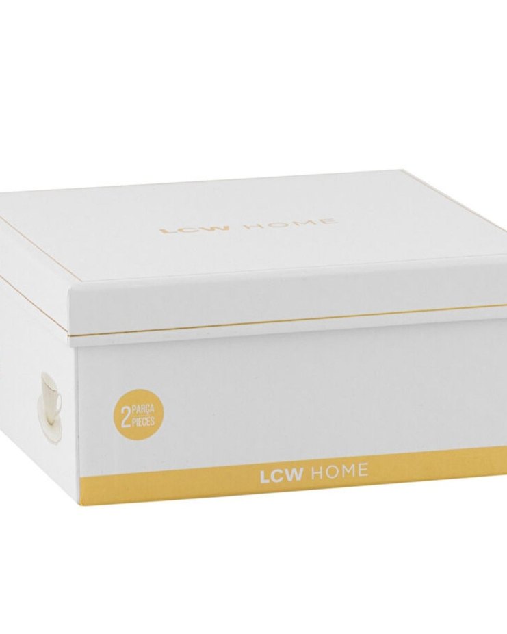 Beyaz Pastel İnce Kenarlı Fincan ve Tabak - Görsel 4