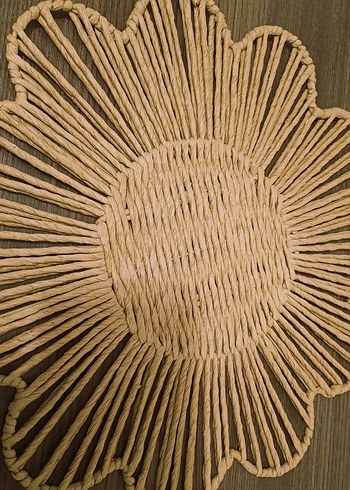 Bohem Hasır Çiçek Desenli Amerikan Servis - Görsel 4