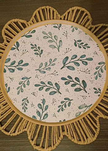 Bohem Hasır Çiçek Desenli Amerikan Servis - Görsel 5