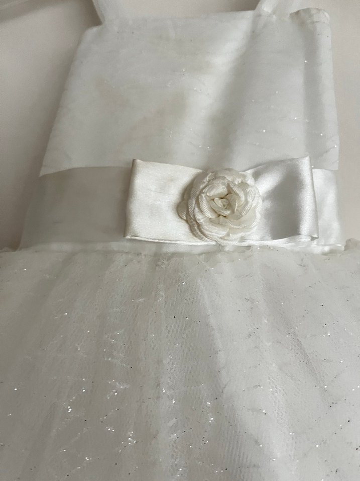 Beyaz Dantel Detaylı Kız Çocuk Abiye Elbise - Görsel 2