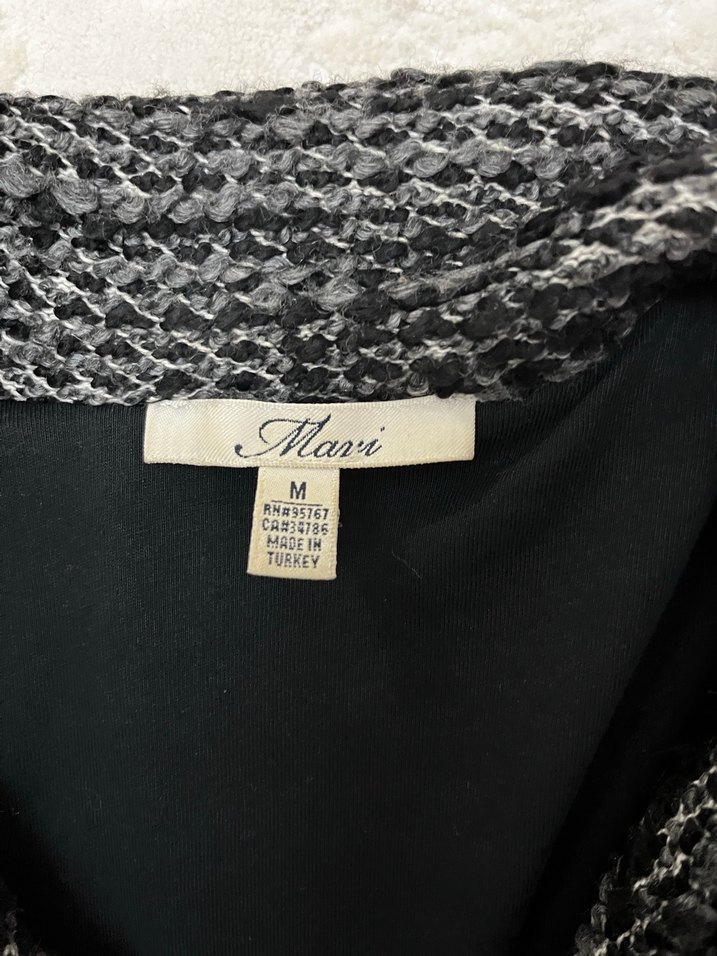 Gri Örgü Kadın Midi Ceket - Görsel 3