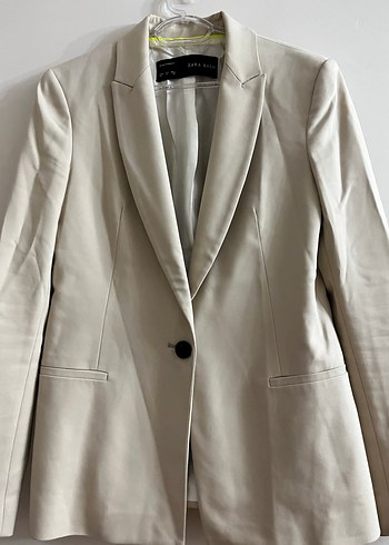 Düğmeli Bej Kadın Blazer Ceket - Görsel 2