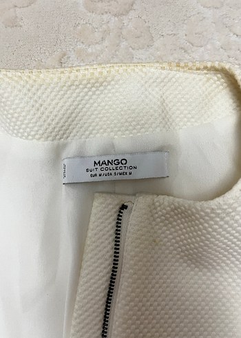 Beyaz Crop Kadın Blazer Ceket - Görsel 3