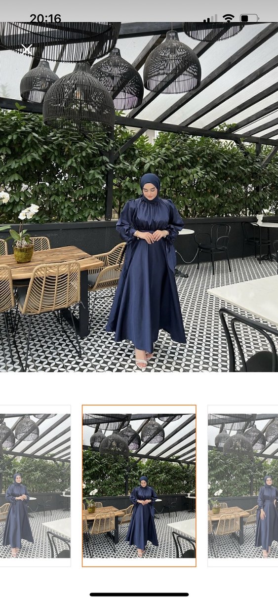 Bohem Tarzı Uzun lacivert Mezuniyet Elbisesi - Görsel 4