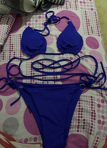 s Beden Mavi bikini penti 