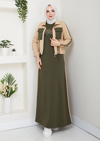 İkili takım tesettür elbise - Görsel 15