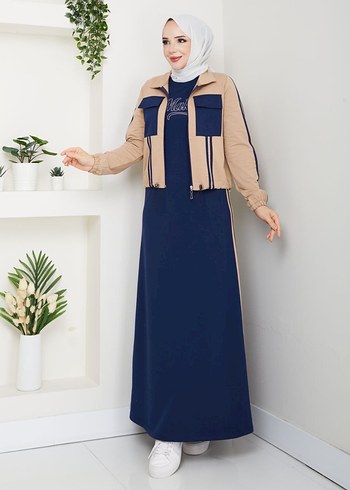 İkili takım tesettür elbise - Görsel 12