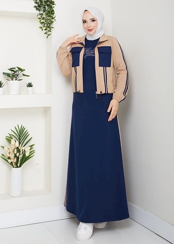 İkili takım tesettür elbise - Görsel 8