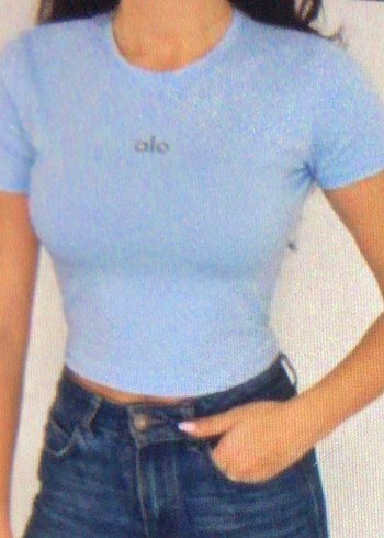 Beyaz Kadın Crop Top Kısa Kollu alo - Görsel 6