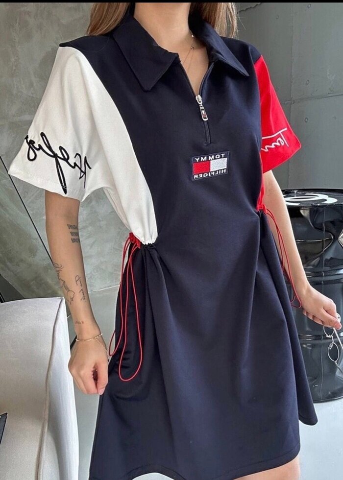 Tommy  Kırmızı Mini  Günlük Elbise - Görsel 3