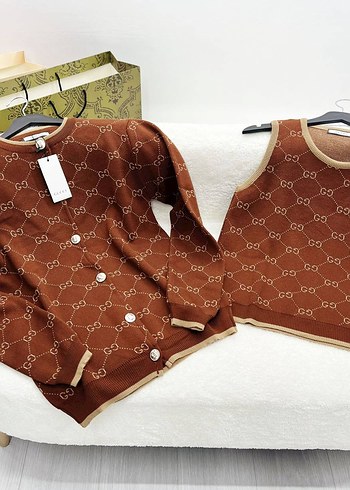 diğer Beden Düğmeli Kısa Mavi Kadın Hırka ve süveter Gucci