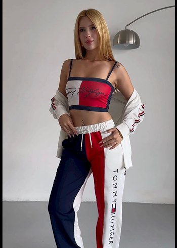 Tommy Hilfiger Beyaz Kadın Eşofman Takımı - Görsel 10