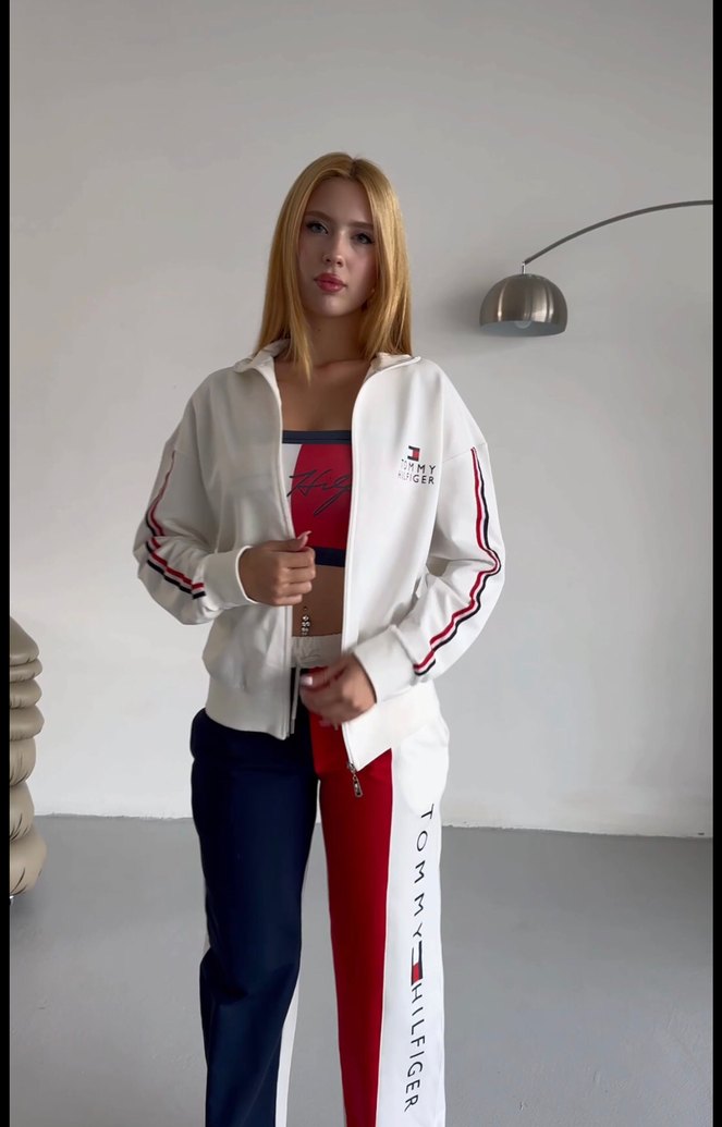 Tommy Hilfiger Beyaz Kadın Eşofman Takımı - Görsel 3